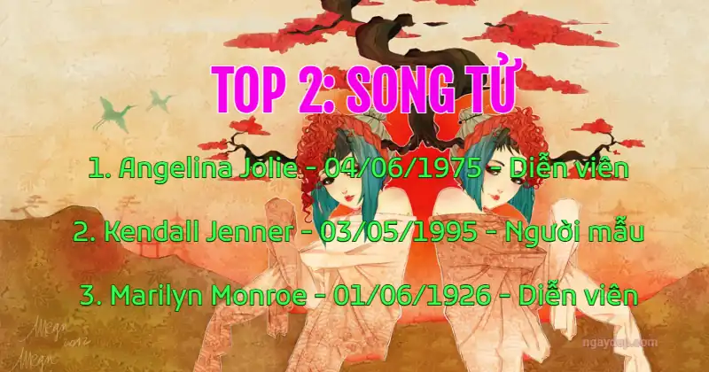 Top 2 là Song Tử